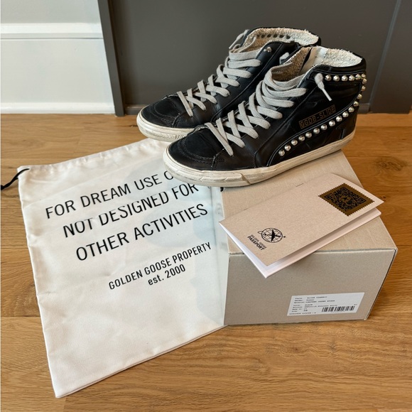 EUC • Golden Goose • Women’s Slide Black Leather With Studs • 8 - Picture 3 of 13